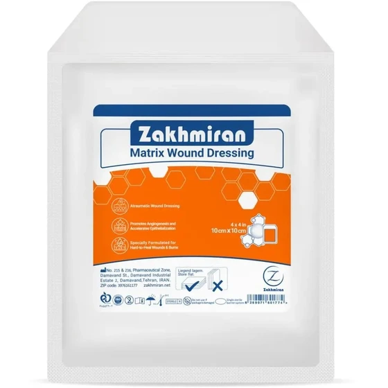 پانسمان ماتریکس زخم نقره cm 10 × 10 ؛ محافظت پیشرفته از زخم و کنترل عفونت